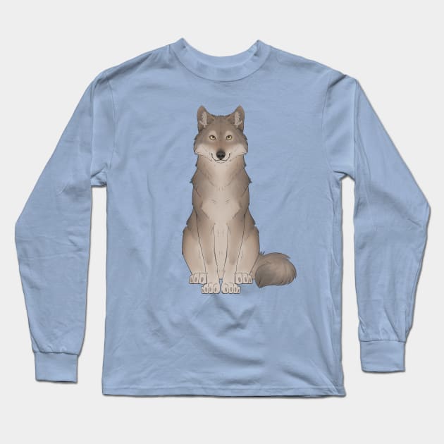 Great Plains Wolf Long Sleeve T-Shirt by ZTheCrazed